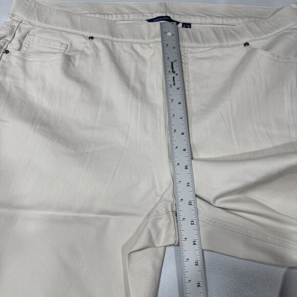 Isaac Mizrahi Live Women’s Plus 22W Stretch Ankle Pants Beige Pull On A590036 - Picture 7 of 12